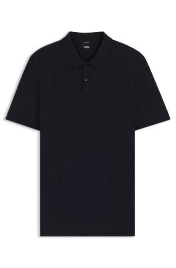 Polo majica BOSS Herringbone Polo Shirt Crna | 50549593