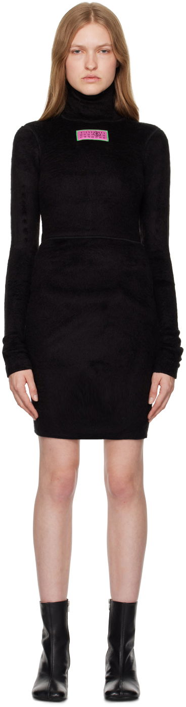 Haljina Maison Margiela Furry Jersey Mini Dress Crna | S62DD0033 M20045