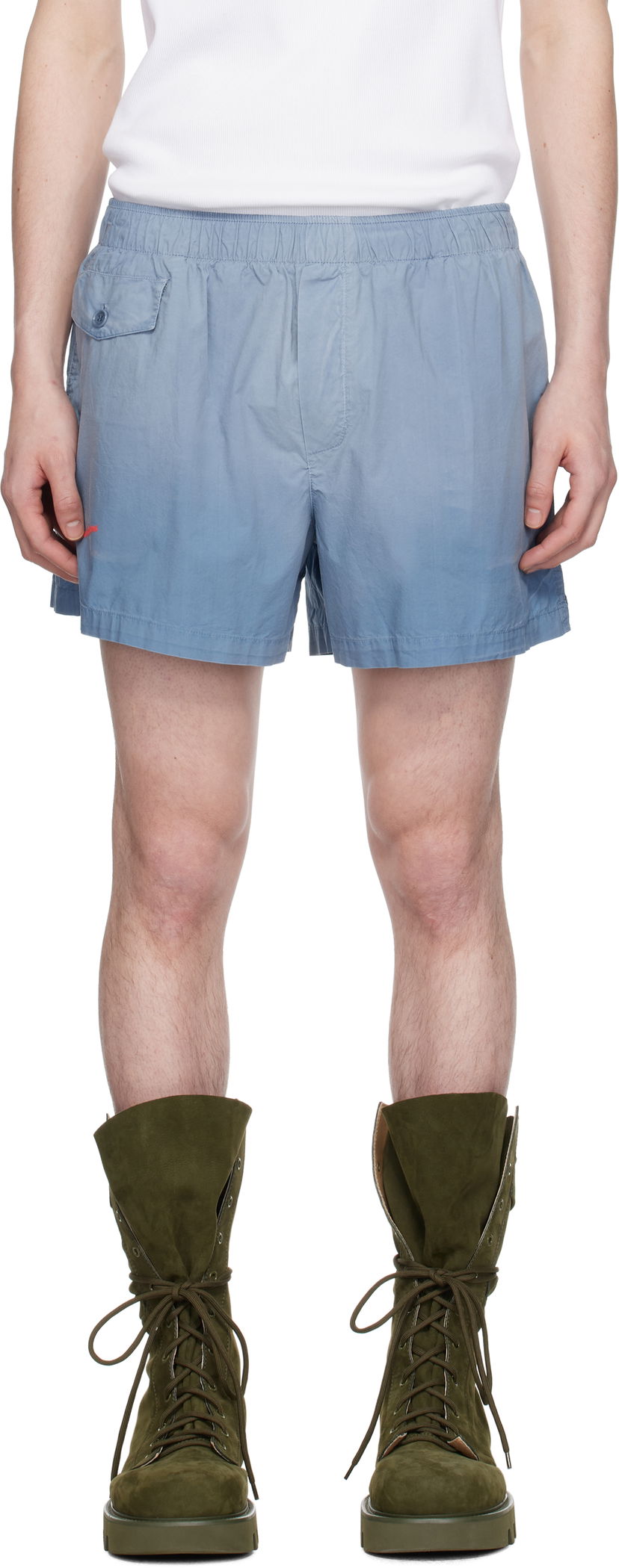 Kratke hlače JW Anderson JW Anderson Logo Print Shorts Plava | SR0121-PG1764