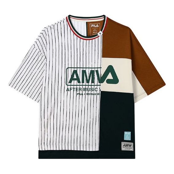 Majica kratkih rukava FILA MIHARA YASUHIRO Crossover Stripe Splicing Loose T-Shirt Višebojno | F11M133104F-BG, 0