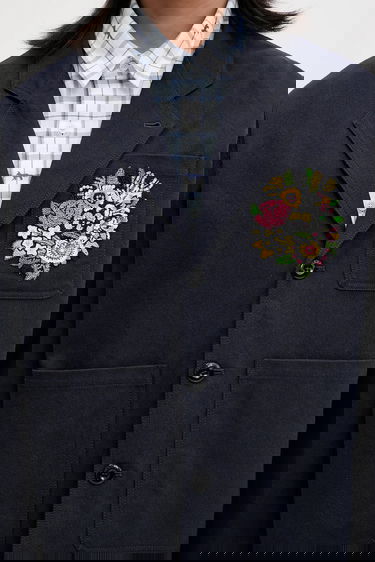 Jakna KENZO Kenzo Embroidered Flower Chore Jacket Tamnoplava | FF55VE2319GV.79, 3