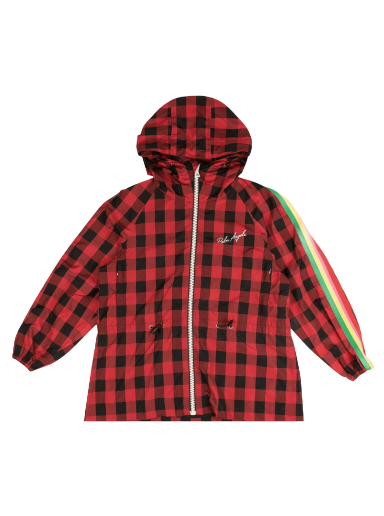 Vjetrovka Palm Angels Buffalo Plaid Multicolor Stripe Windbreaker Crvena | PWEB004S21FAB0022501