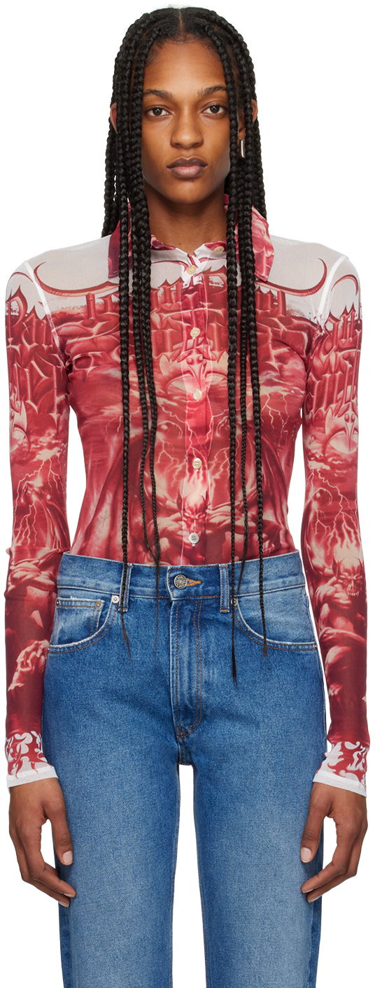 Košulja Jean Paul Gaultier Gaultier 'The Diablo' Graphic Shirt Crvena | 24/25-U-CH015-T546-0130