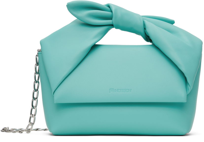 Torba za rame JW Anderson JW Anderson Medium Bow Twister Top Handle Bag Tirkiz | HB0697-LA0355