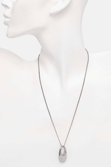Ogrlica Coperni Silver-Tone Pendant Necklace Metalik | COPBI12725, 2
