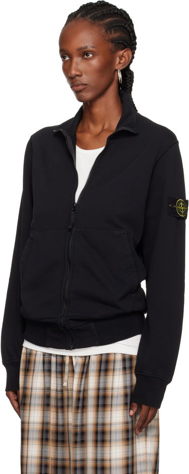 Jakna Stone Island Stone Island Organic Cotton Fleece Jacket Crna | K2S15 6100063 S0051, 3