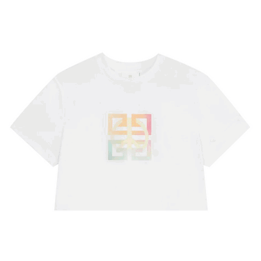 Crop top Givenchy Cropped Masculine T-Shirt Bijela | BW709X3Z9Y 100, 0