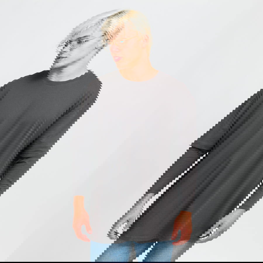 Majica kratkih rukava Urban Classics Oversized Shaped Double Layer Tee Siva | TB2887 grey, 0