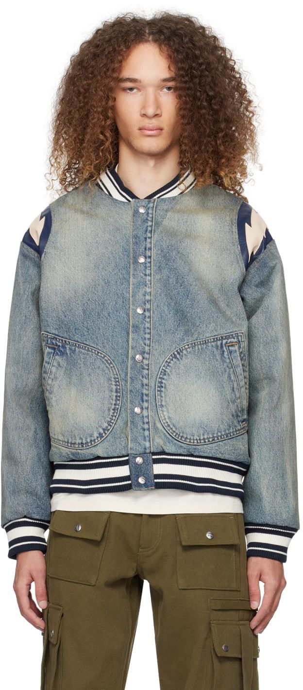 Jakna Rhude Lightning Bomber Jacket Plava | RHPS24JA06012305