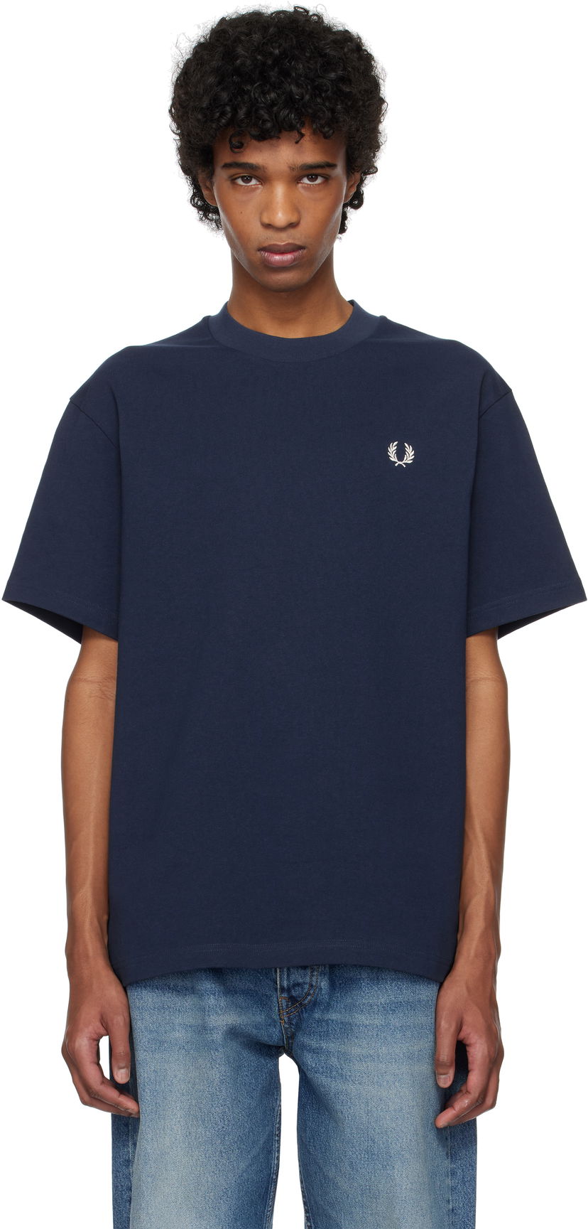 Majica kratkih rukava Fred Perry Fred Perry Embroidered T-Shirt Tamnoplava | M9826