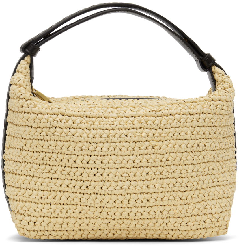 Ručna torbica Bottega Veneta Mini Raffia Bag Bež | 786975 V2P05