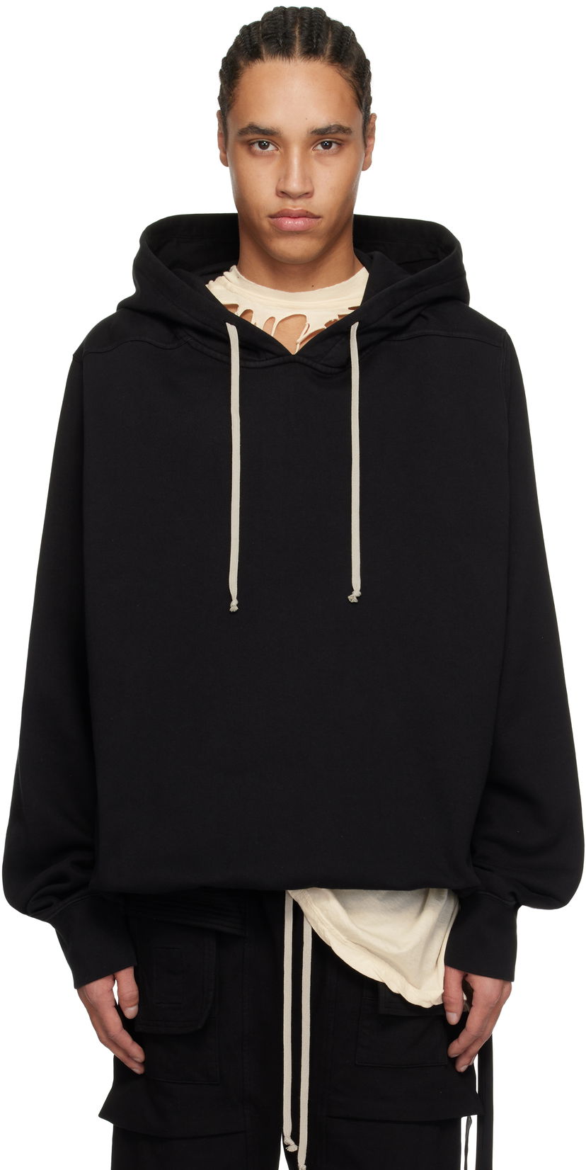 Dukserice Rick Owens Rick Owens DRKSHDW Hollywood Oversized Hoodie Crna | DU01E3262 FP