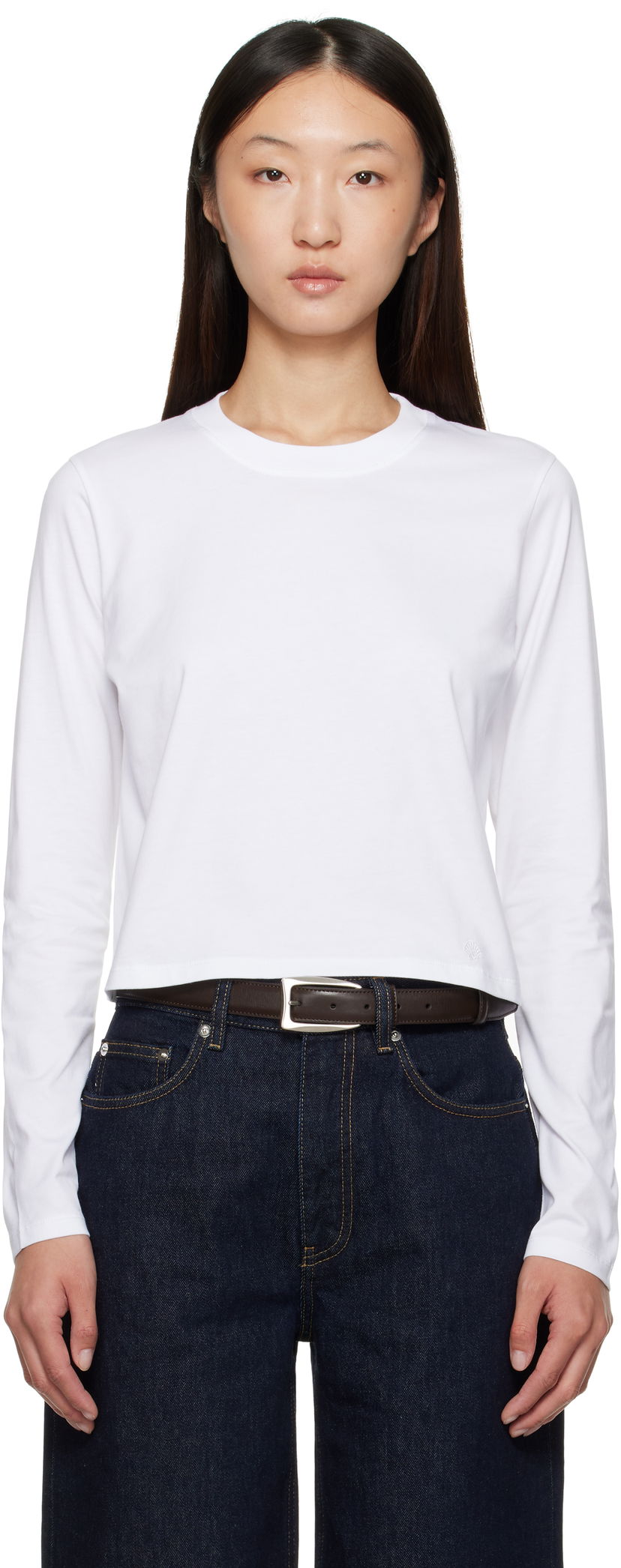 Majica kratkih rukava Loulou de Saison Loulou de Saison Masal Organic Cotton Long Sleeve T-Shirt Bijela | MASAL LDS