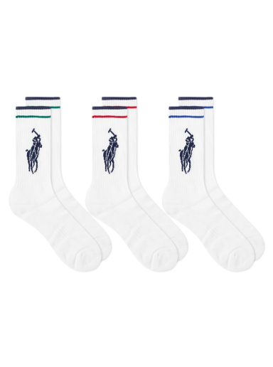Čarape Polo by Ralph Lauren Pony Player Cotton Crew Sock - 3 Pack Bijela | 449723748001