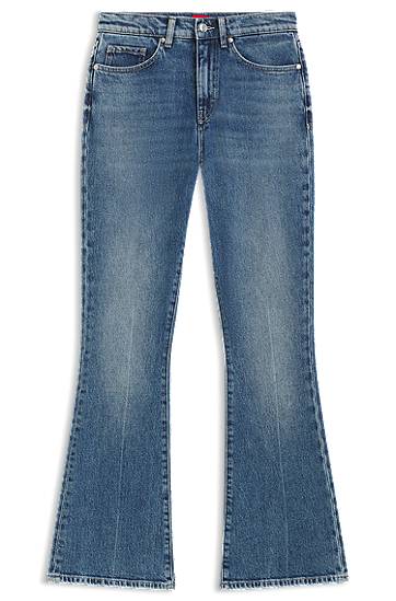Jeans BOSS Flared Skinny-Fit Stretch Denim Jeans Plava | 50541493