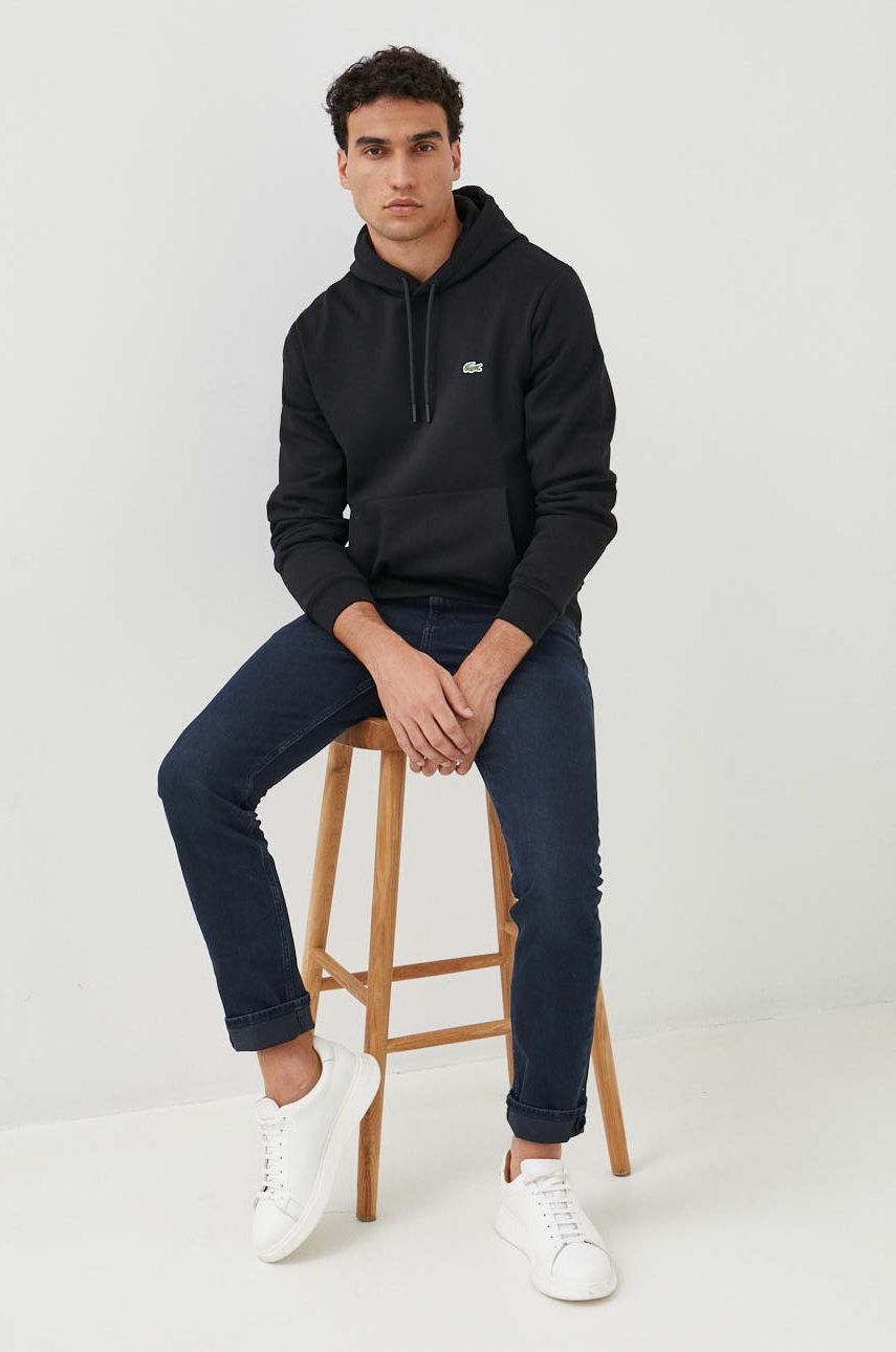 Dukserice Lacoste Organic Cotton Hoodie Crna | SH9623, 0