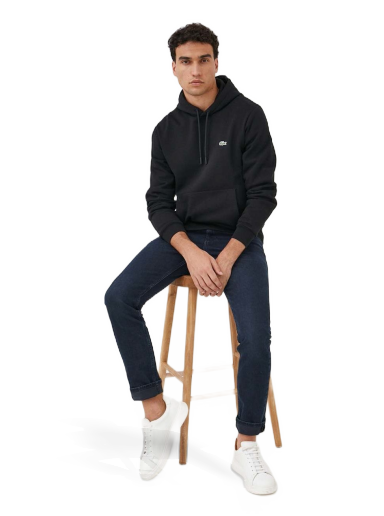 Dukserice Lacoste Organic Cotton Hoodie Crna | SH9623