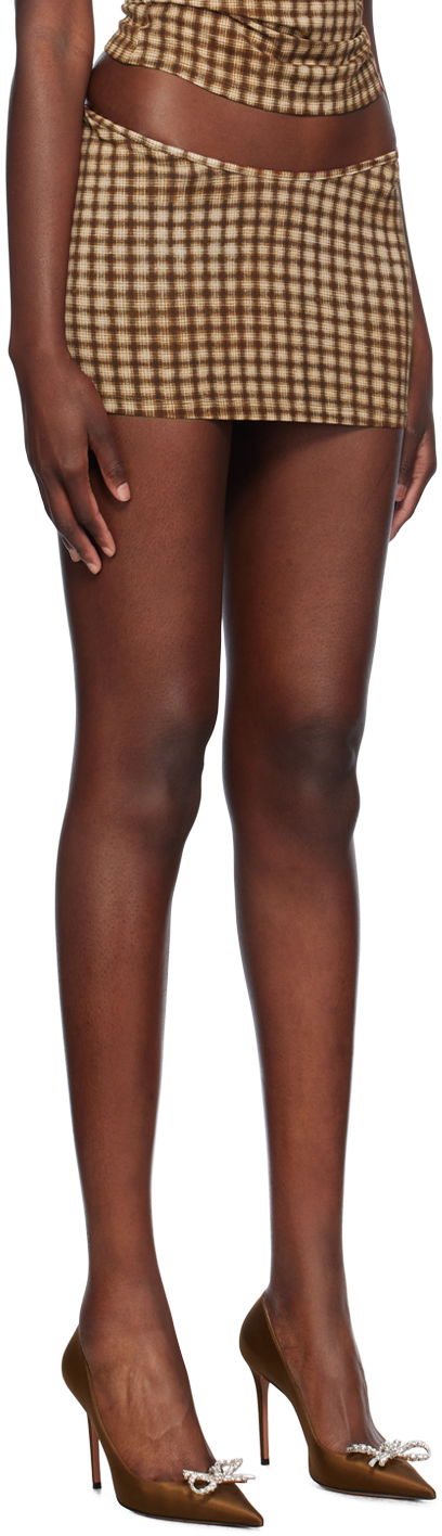 Suknja Miaou Miaou Elektra Cutout Miniskirt Smeđa | 4014TJBPLD, 1