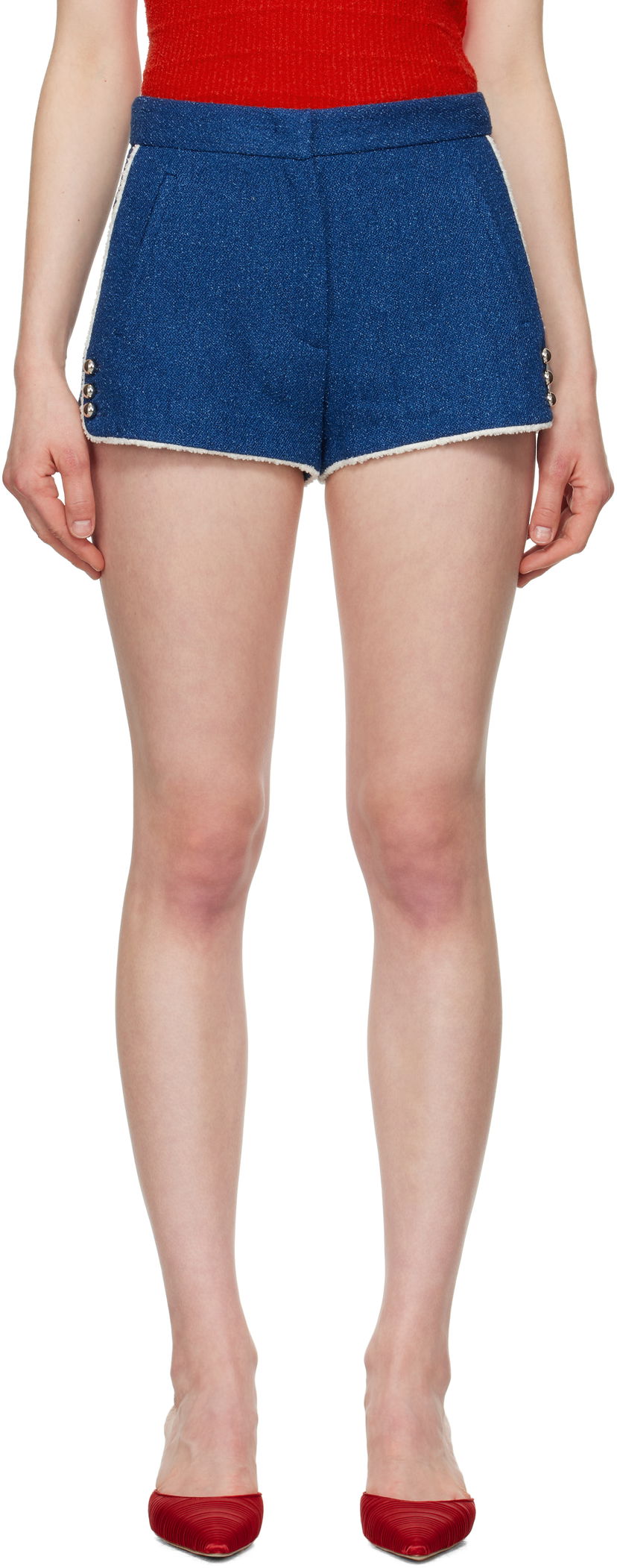 Kratke hlače MSGM MSGM Cotton Shorts Plava | 3841MDB07 257112