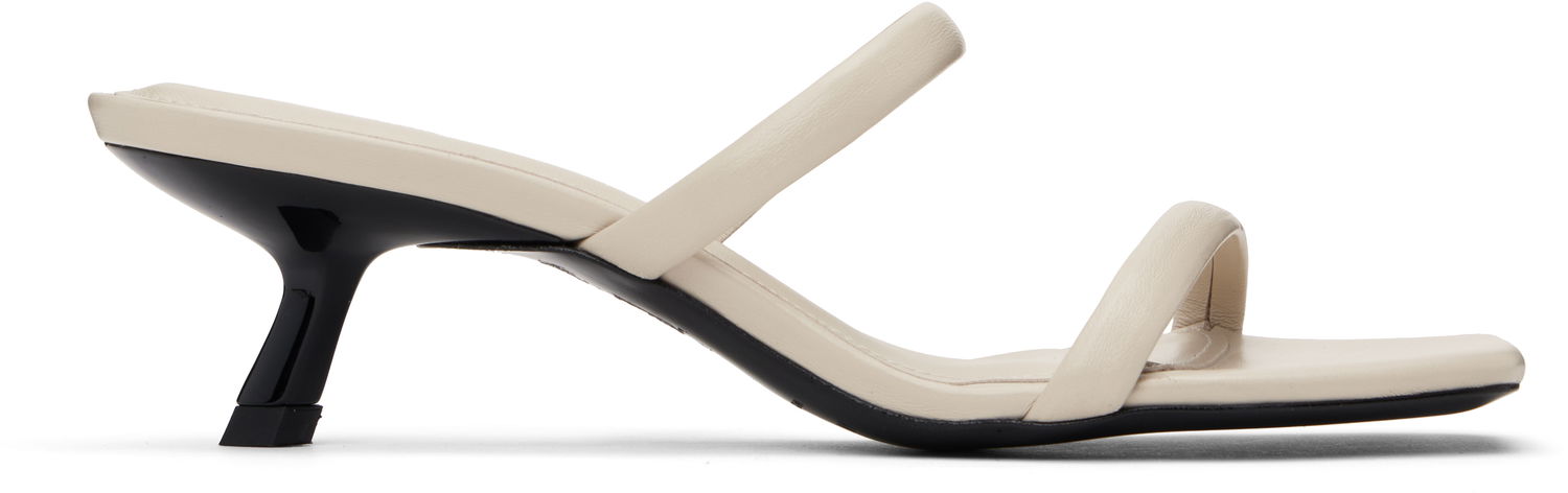 Njega cipela Anine Bing ANINE BING Hilda Two-Strap Kitten Heel Mules Bež | A-14-11101-IVY17, 0