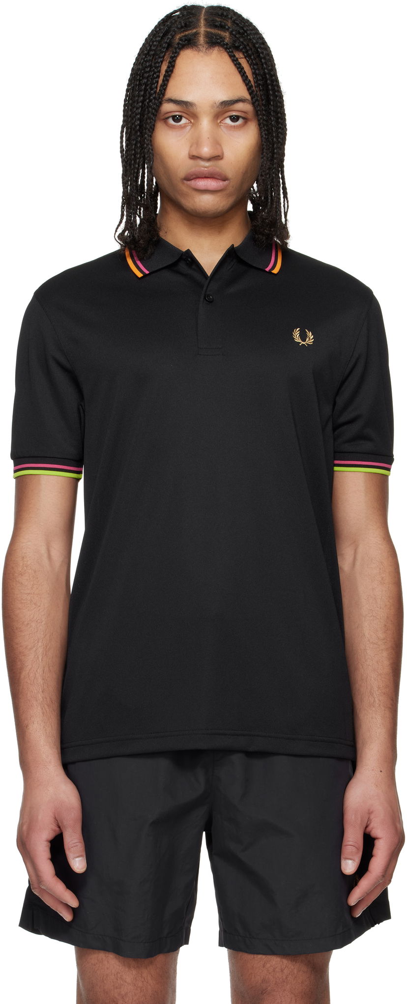 Polo majica Fred Perry Fred Perry On Court Twin Tipped Polo Crna | M9839