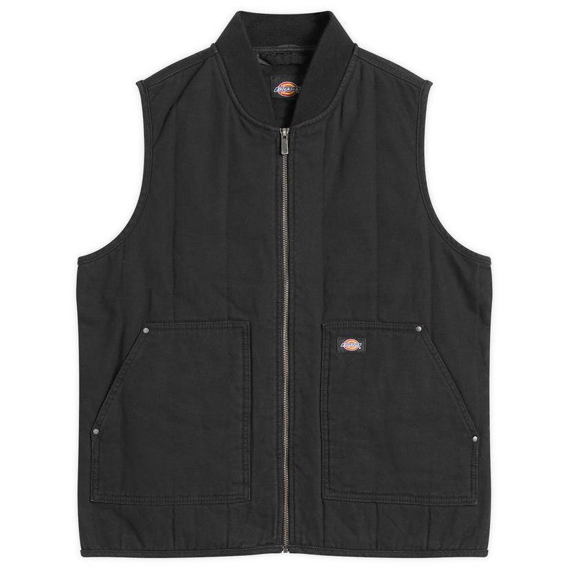 Prsluk Dickies Quilted Canvas Vest, Size Large Crna | DK0A87O4BLK1