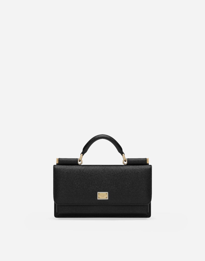 Ručna torbica Dolce & Gabbana Dolce & Gabbana Dauphine Print Calfskin Mini Bag Crna | BI3280A100180999