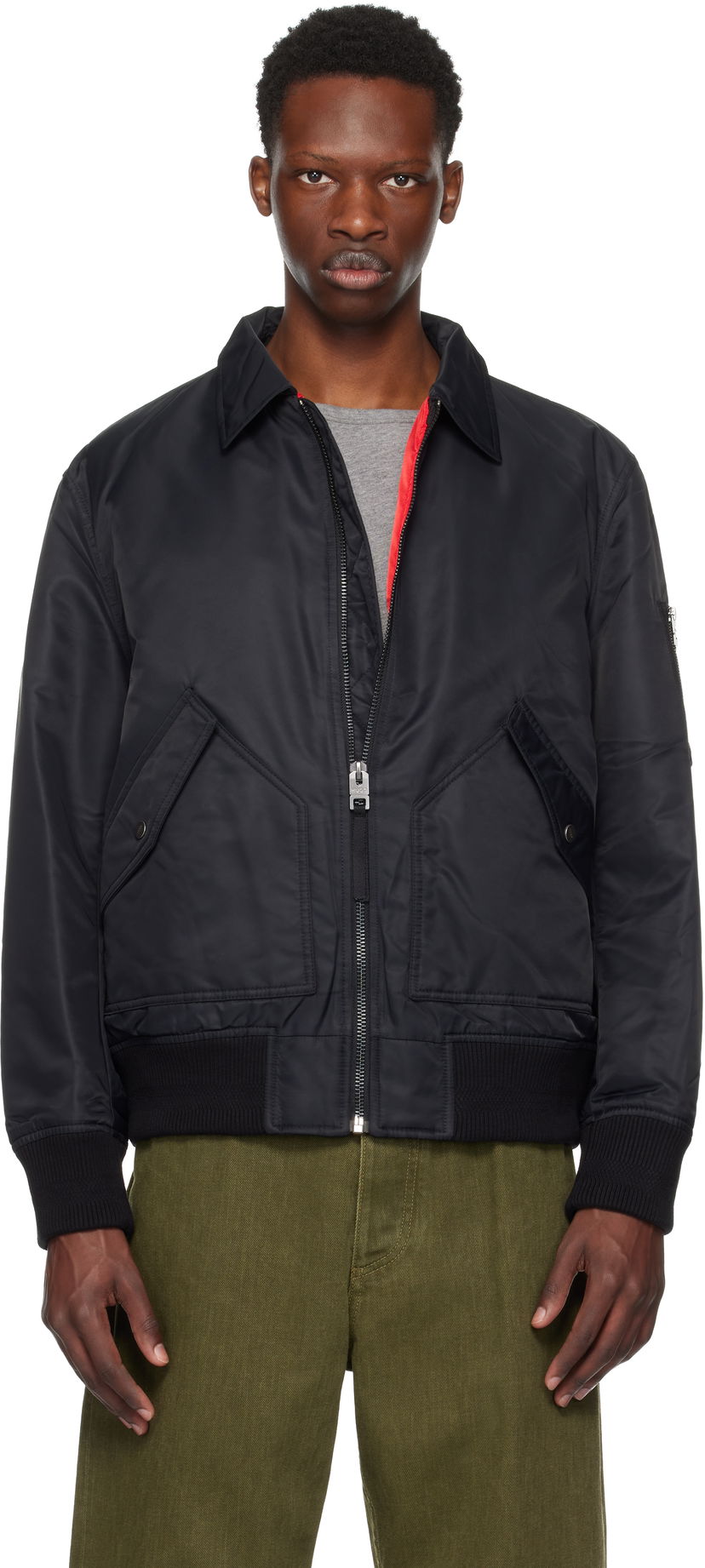 Bomber jakna BOSS HUGO Recycled Nylon Bomber Jacket Crna | 50541604