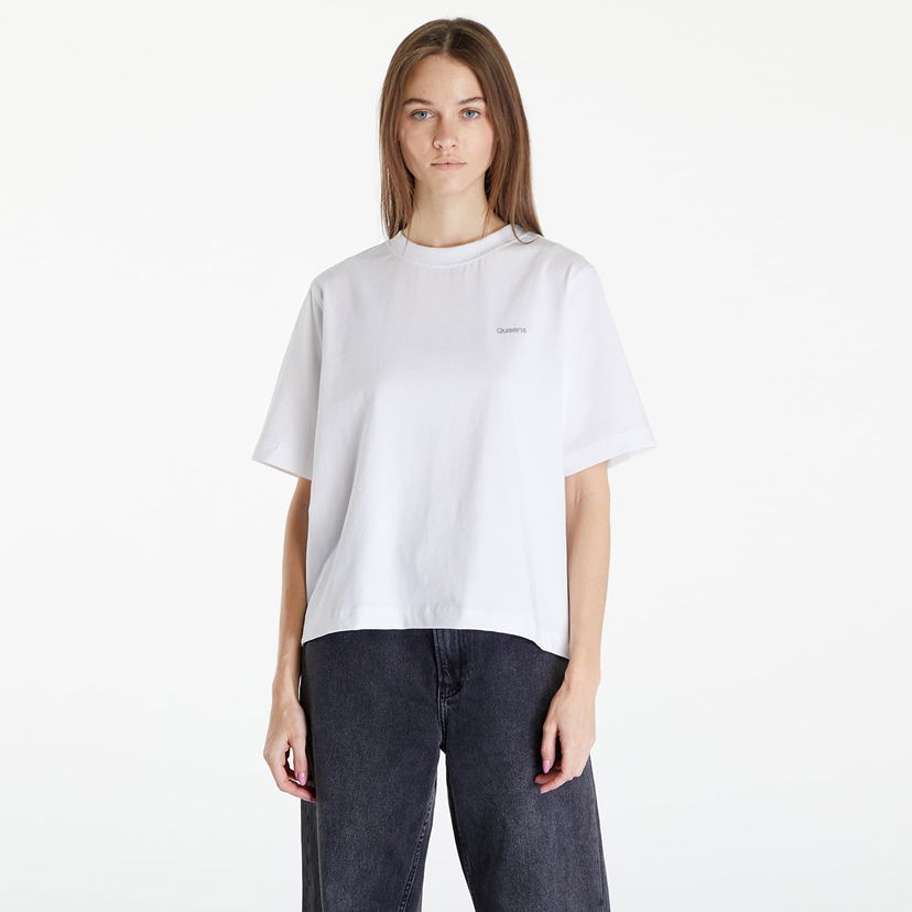 Majica kratkih rukava Queens Essential T-Shirt With Contrast Print White Bijela | QNS_018