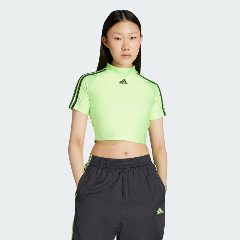 Crop top adidas Performance Teamgeist Adicolor Crop Top Zelena | JZ8280