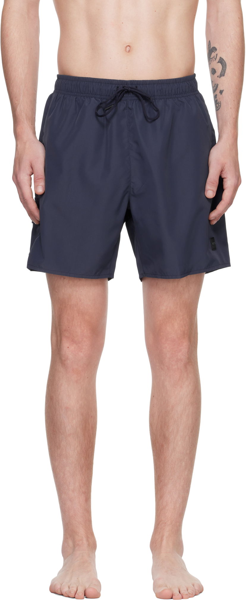 Kupaći kostimi BOSS Swim Shorts With Flap Pockets Tamnoplava | 50534319