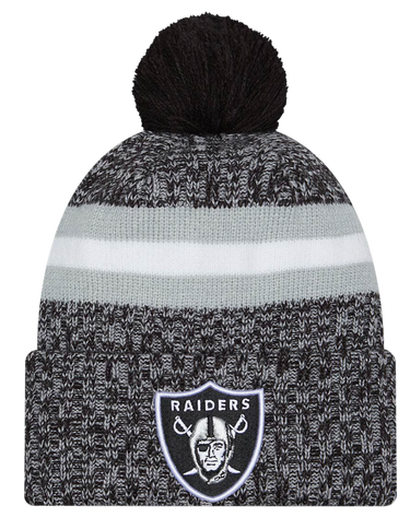 Kapica New Era New Era Las Vegas Raiders Knit Beanie with Pom Siva | 60407594-60407594, 0