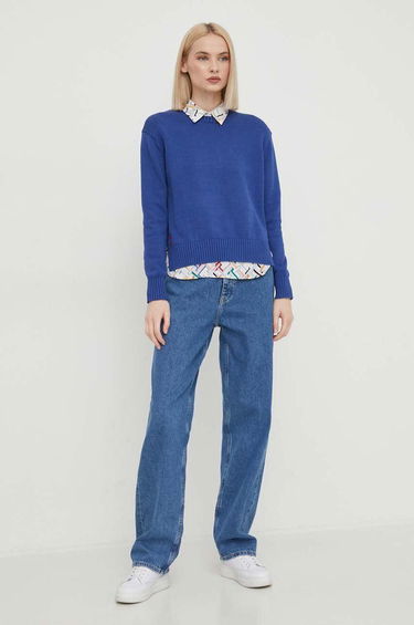 Džemper Polo by Ralph Lauren Lightweight Cotton Crewneck Sweater by Polo Ralph Lauren Plava | 211898583, 1