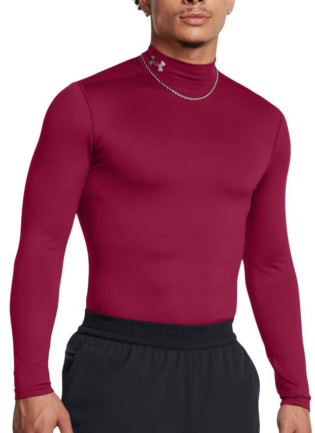 Majica kratkih rukava Under Armour Elite Mock Long Sleeve Compression Shirt Crvena | 1386942-625