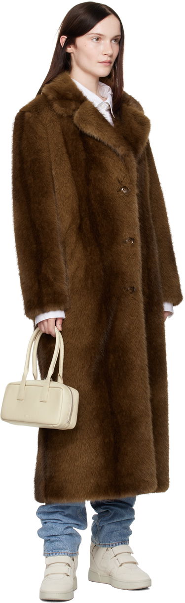 Kaputi STAND STUDIO Nora Faux-Fur Coat Smeđa | 66410-9019, 3