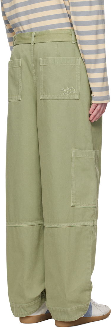 Cargo hlače MAISON KITSUNÉ Belted Utility Denim Cargo Pants Zelena | OM01104WD4012, 2
