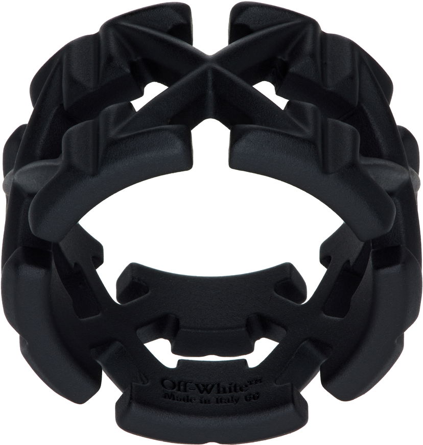 Prsten Off-White Off-White Arrow Ring Crna | OMOC07FC99MET0011000