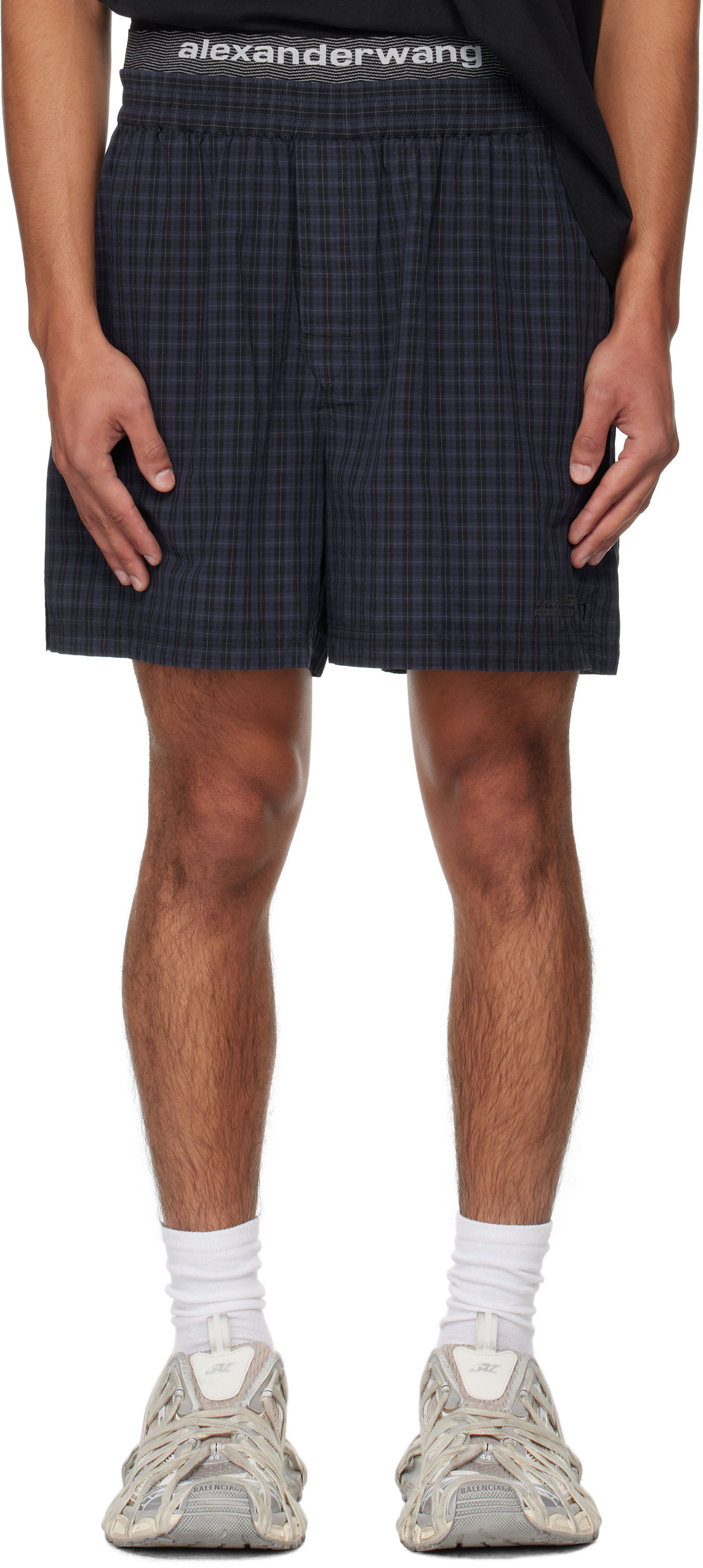 Kratke hlače Alexander Wang Alexander Wang Graphic Shorts Tamnoplava | 6WC3254099, 0
