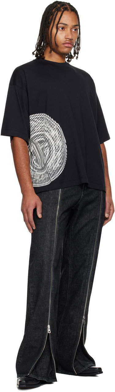 Majica kratkih rukava Jean Paul Gaultier 'JPG' Laurier Stamp Oversized Crewneck T-shirt Crna | 25/04-U-TO377-J017-0001, 3