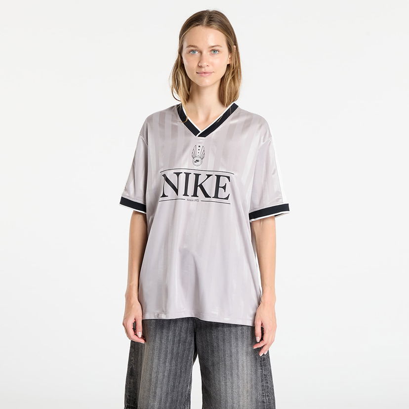 Dres Nike Sportswear Women's V-Neck Jersey Top Siva | IH8504-009