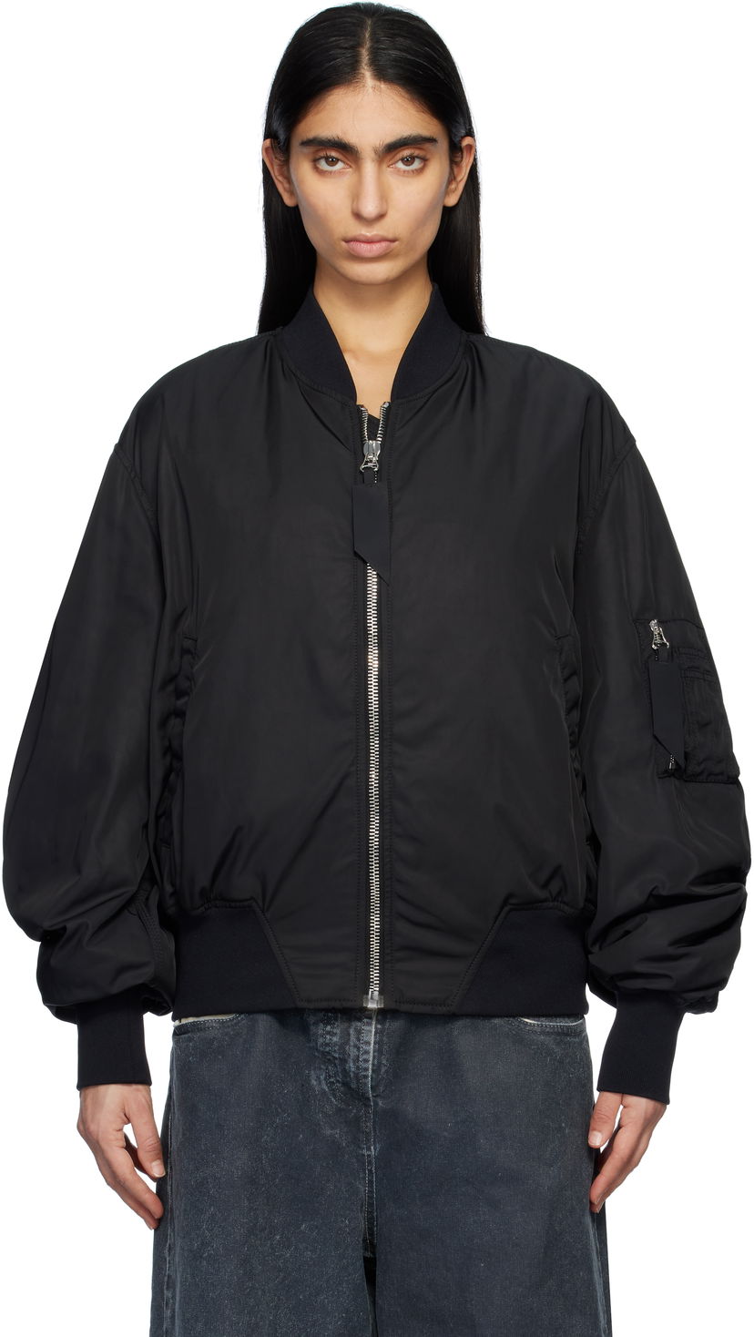 Bomber jakna The Attico Attico Anja Bomber Jacket Crna | 250WCB00070 PLL001AA