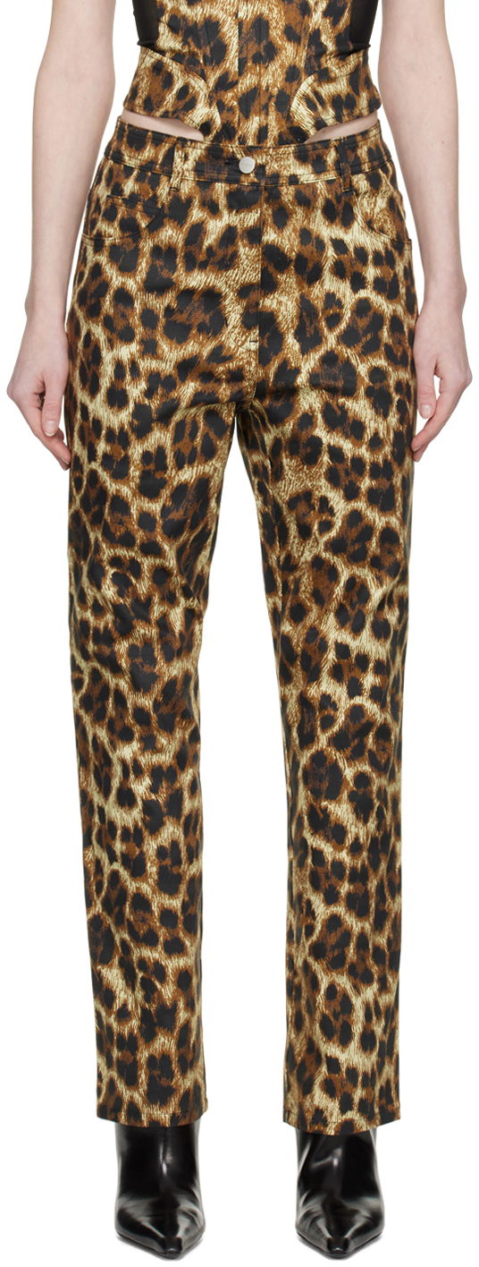 Jeans Miaou Miaou Junior Leopard Print Trousers Smeđa | 1010SCNIK