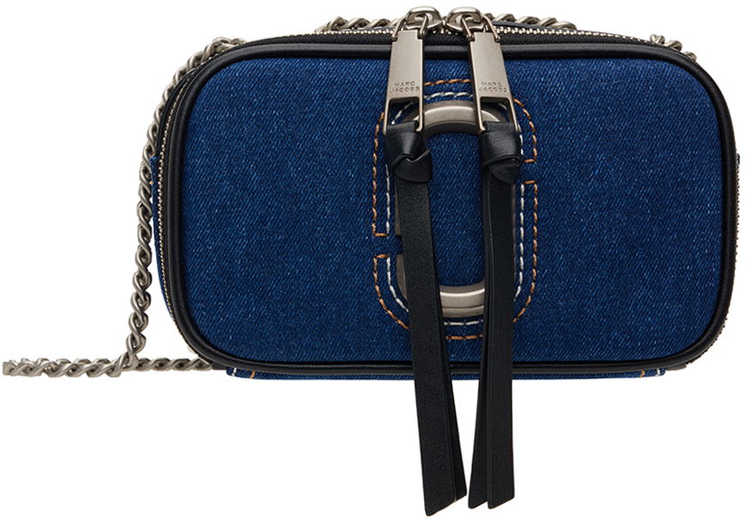 Torba za rame Marc Jacobs Marc Jacobs 'The Denim Chain Snapshot' Crossbody Bag Plava | 2F4HCR027H05