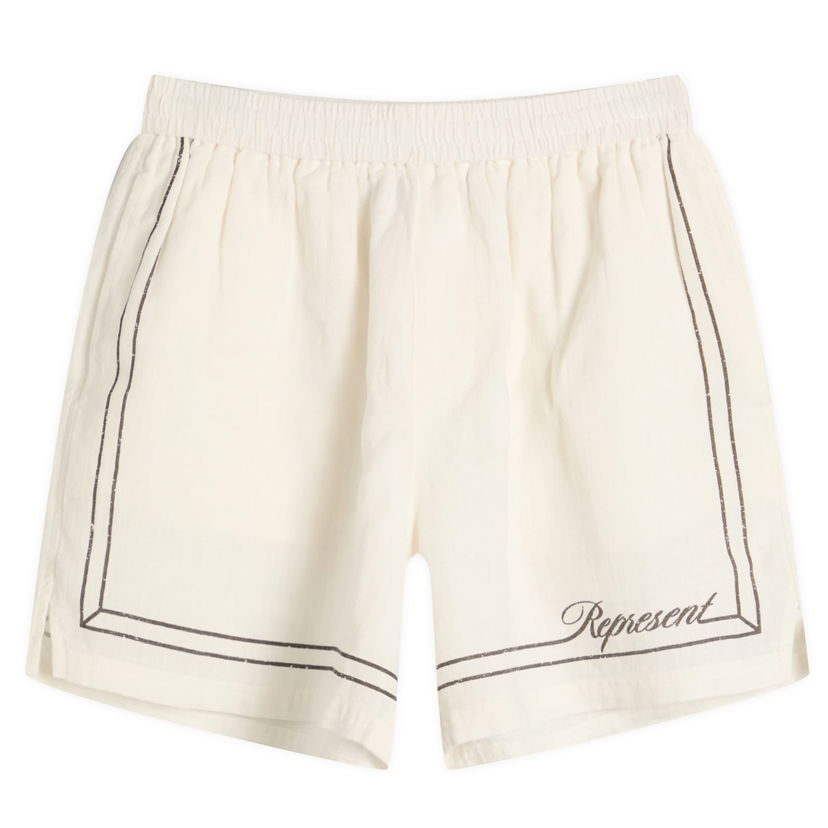 Kratke hlače Represent Clo Represent Border Vacation Shorts Bijela | MLM100299-26