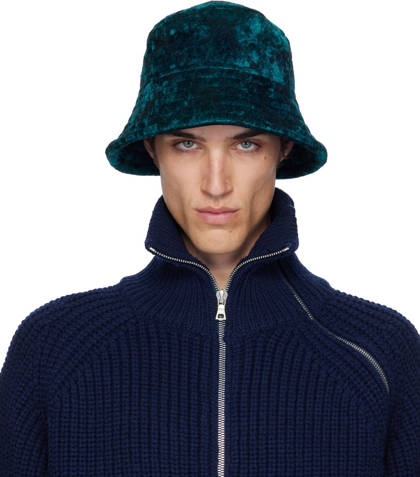 Šešir Dries Van Noten Dries Van Noten Velvet Bucket Hat Zelena | 252-029501-2133