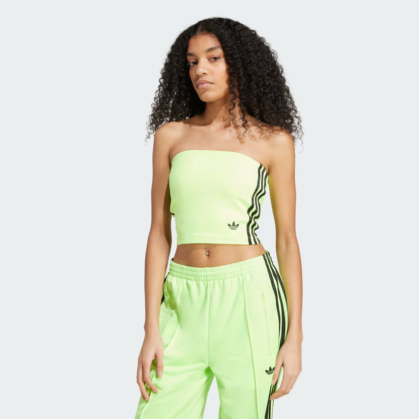 Crop top adidas Performance Adicolor 3-Stripes Tube Top Zelena | JX7719