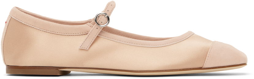 Dodaci Aeyde Aeyde Uma Satin Toe-Cap Ballerina Flats Ružičasta | A11-FL-RKLS08FL169-SS25-960-067