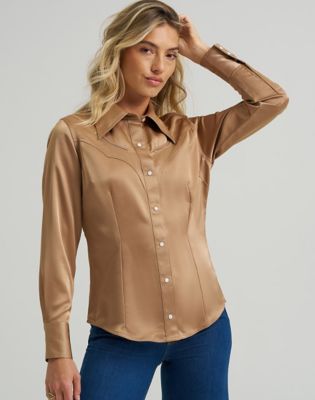Košulja Wrangler Lainey Wilson Satin Shirt XS Bež | 112374961:XS, 1