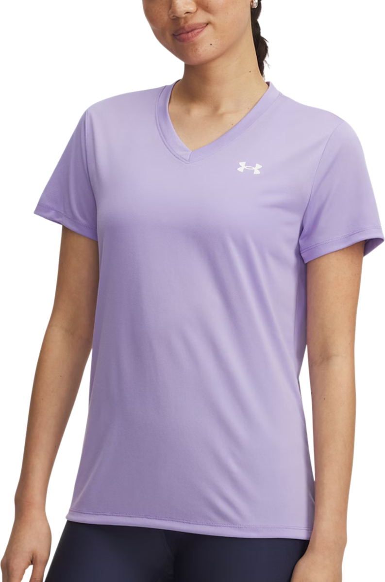 Majica kratkih rukava Under Armour V-Neck Short-Sleeve Tech SSV Solid T-Shirt Ljubičasta | 1384229-538