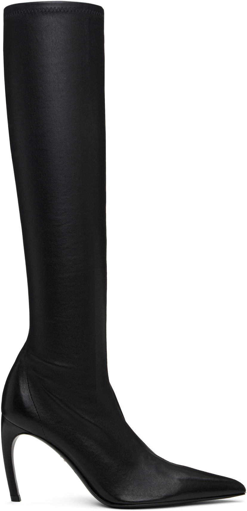 Čarape FERRAGAMO Ferragamo High Nappa Stretch Boots Crna | 778269